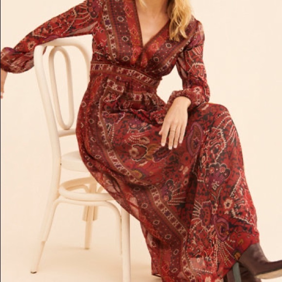 Anthropologie Dresses & Skirts - Ranna Gill Anthropologie Red Boho Maxi size 0